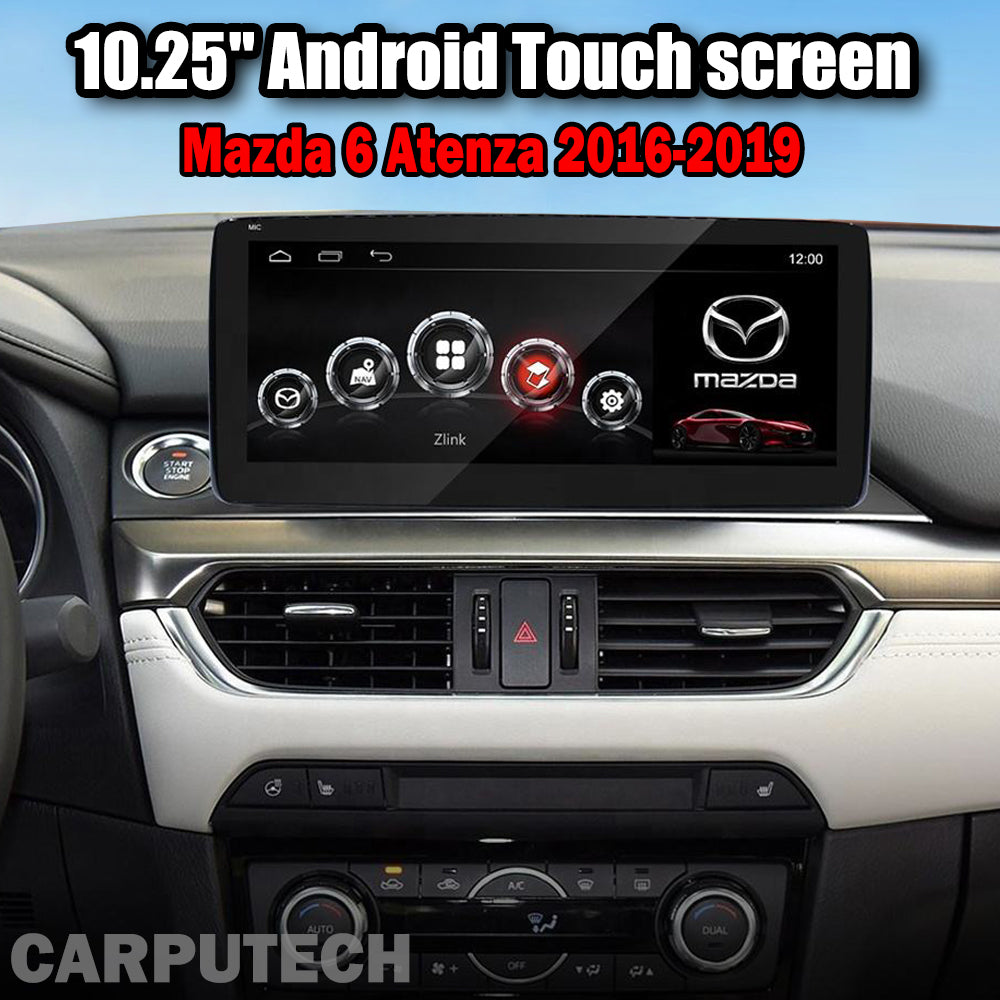 10.25'' For For Mazda 6 Atenza 2016-2019 Dual System Android Screen Infotainment Navigation System Car Multimedia Touch Screen Head Unit Car Radio GPS