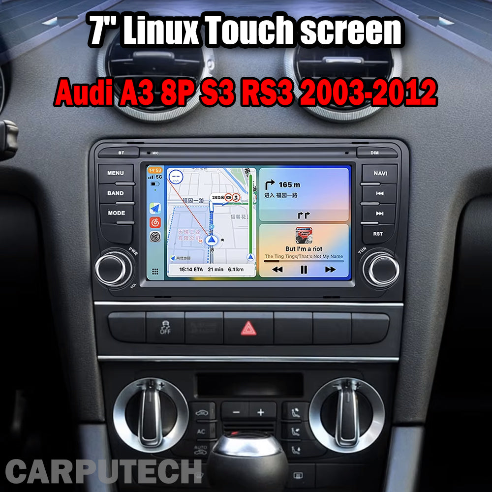 7 inch For Audi A3 8P S3 RS3 2003-2012 Linux Infotainment Navigation System Car Multimedia Touch Screen Head Unit Car Radio GPS