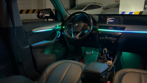 For BMW X1 X2 F48 F49 2016-2020 256 Colors Symphony LED Car Interior Ambient Lighting AirVent Strip Accessories Upgrade Carputech