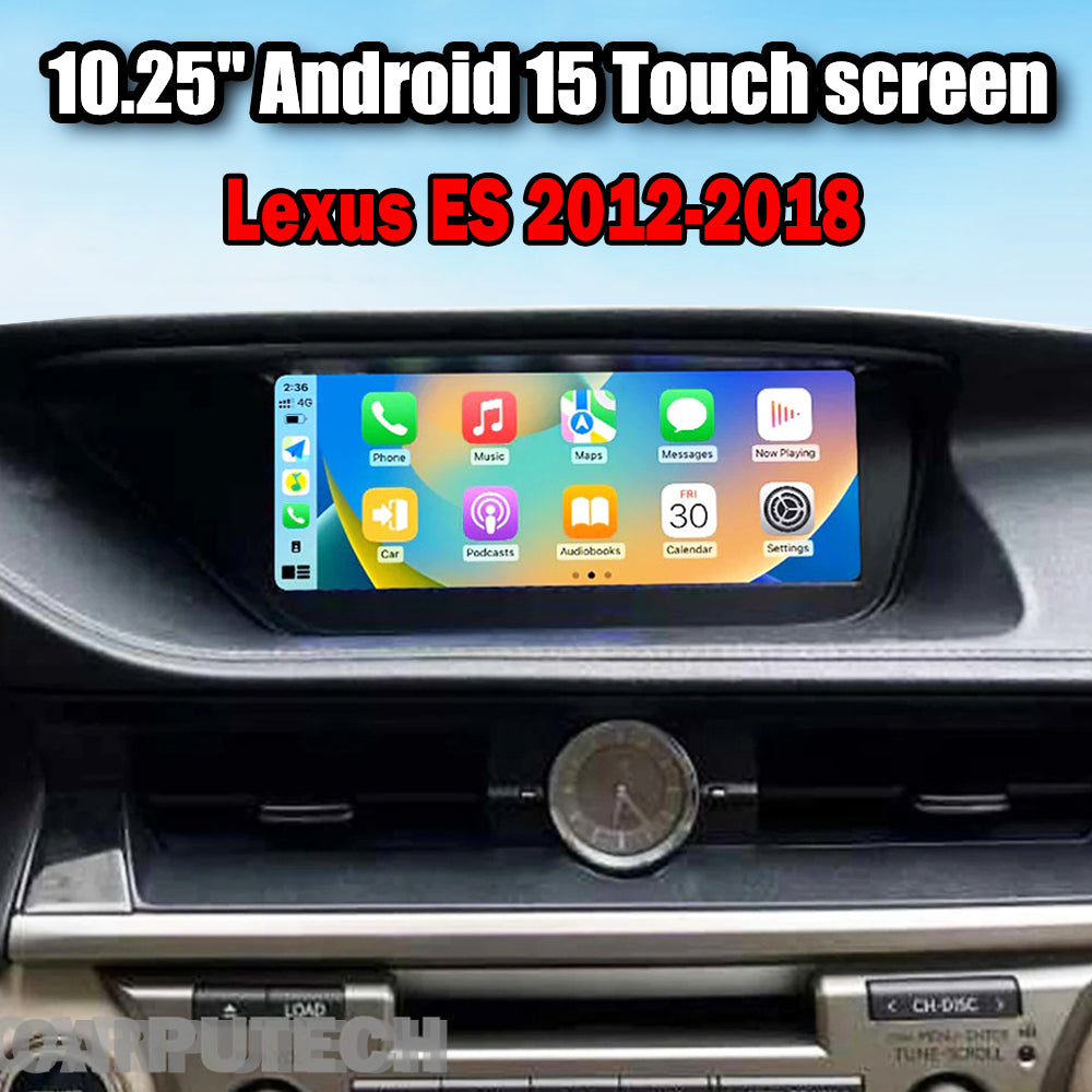 For Lexus ES ES250 ES350 ES300h 2012-2018 Android 15 Car Radio Multimedia Player GPS Navigation Auto CarPlay Video Screen