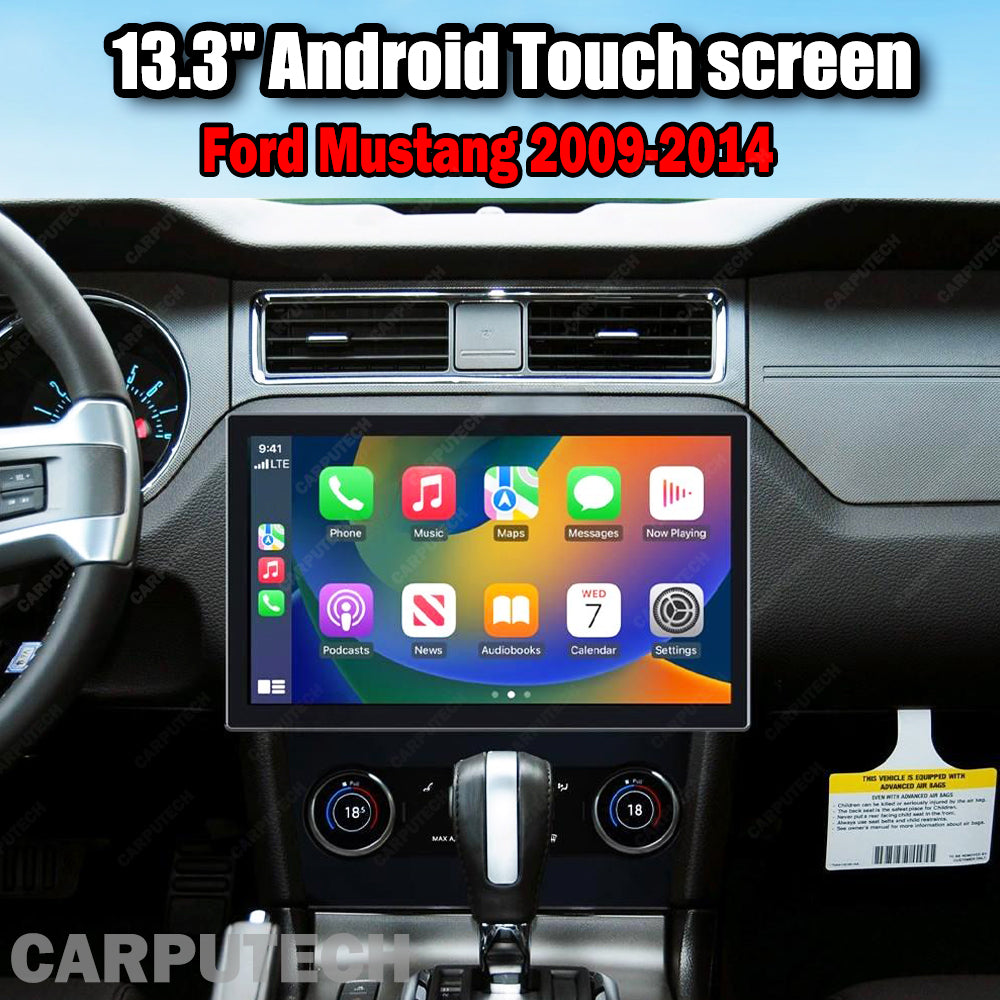 13.3'' For Ford Mustang 2009-2014 Android Screen Infotainment Navigation System Car Multimedia Touch Screen Head Unit Car Radio GPS