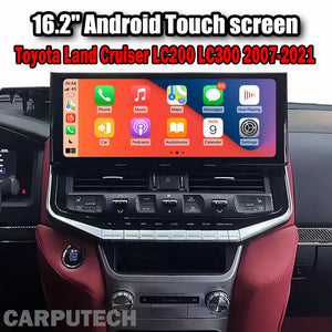 16.2inch Touch Screen For Toyota Land Cruiser LC200 LC300 2007-2021 Android 14 Car Radio Multimedia Player Navigation Carputech