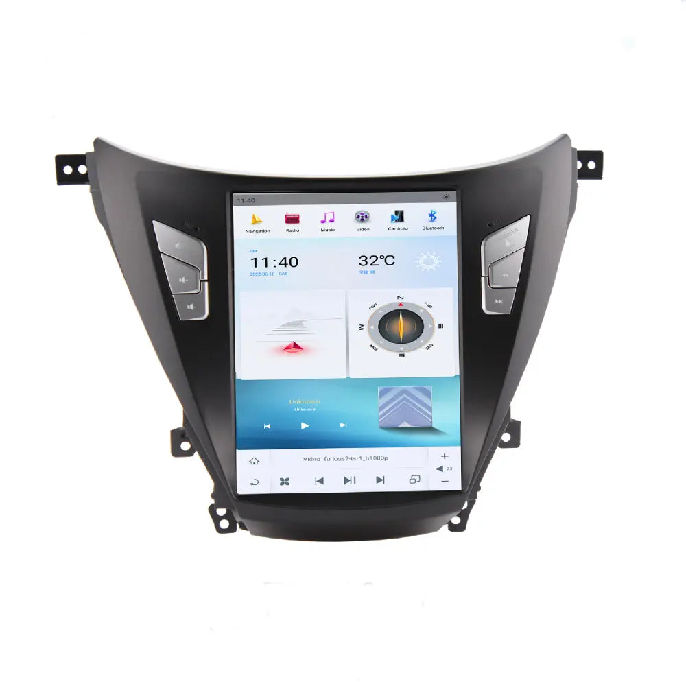 10.4" For Hyundai Elantra 2014-2016 Car Radio Headunit Stereo Carplay Upgrade Tesla Style Screen Android Auto GPS Navigation Multimedia Player Carputech