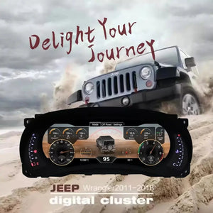 12.3" LCD Digital Dashboard Cluster For Jeep Wrangler 2010-2018 Car Panel Speedometer Virtual Cockpit Carputech