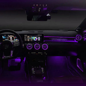 64 Colors Ambient Lighting For Mercedes Benz A-class W177 / CLA W118 / B-class W247 2019-2025 LED Car Neon Lamp Automotive Interior Decoration Carputech