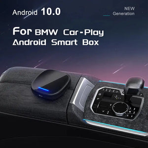 BMW 2024 New Carplay AI Box Android 10.0 System 8Core 4G 64G Plug And Play 4G Lte Mini TV Aibox fit for BMW ID6/7/8 YouTube Netflix Carputech