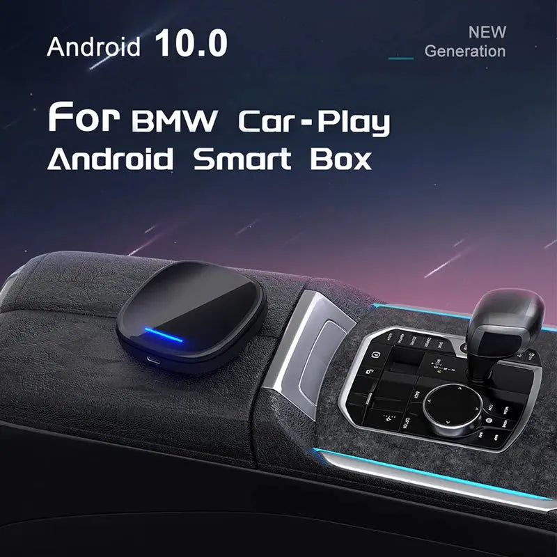 BMW 2024 New Carplay AI Box Android 10.0 System 8Core 4G 64G Plug And Play 4G Lte Mini TV Aibox fit for BMW ID6/7/8 YouTube Netflix Carputech