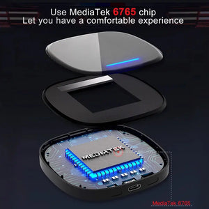 BMW 2024 New Carplay AI Box Android 10.0 System 8Core 4G 64G Plug And Play 4G Lte Mini TV Aibox fit for BMW ID6/7/8 YouTube Netflix Carputech