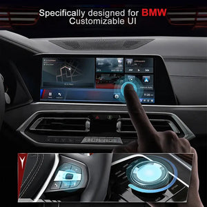 BMW 2024 New Carplay AI Box Android 10.0 System 8Core 4G 64G Plug And Play 4G Lte Mini TV Aibox fit for BMW ID6/7/8 YouTube Netflix Carputech