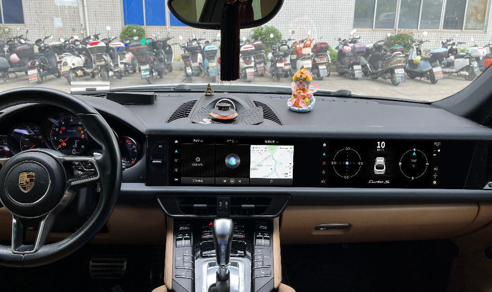 24.6'' Dual Screen For Porsche Cayenne 2010-2017 Android Screen Infotainment Navigation System Car Multimedia Touch Screen Head Unit Car Radio GPS