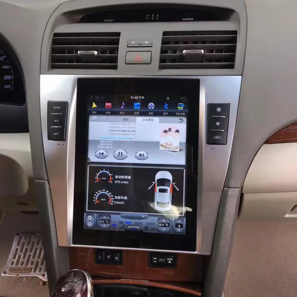 10.4" For Toyota Camry 2006-2011 Car Radio Stereo Carplay Upgrade Tesla Style Screen Android Auto GPS Navigation Multimedia Player Carputech