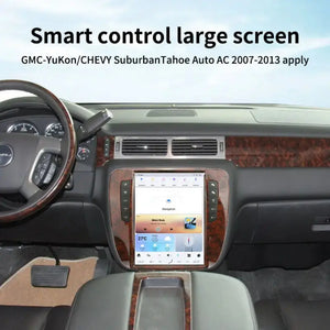 12.1" Qualcomm For GMC Yukon/ Chevy Suburban/ Tahoe 2007-2013 Car Radio Stereo Carplay Upgrade Tesla Style Screen Android Auto GPS Navigation Multimedia Player Carputech