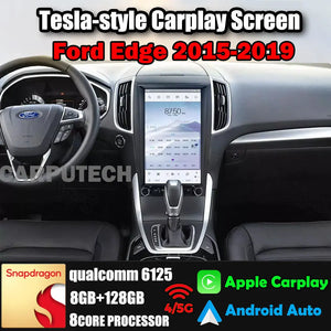 13.6" Qualcomm For Ford Edge 2015-2019 Car Radio Stereo Carplay Upgrade Tesla Style Screen Android Auto GPS Navigation Multimedia Player Carputech