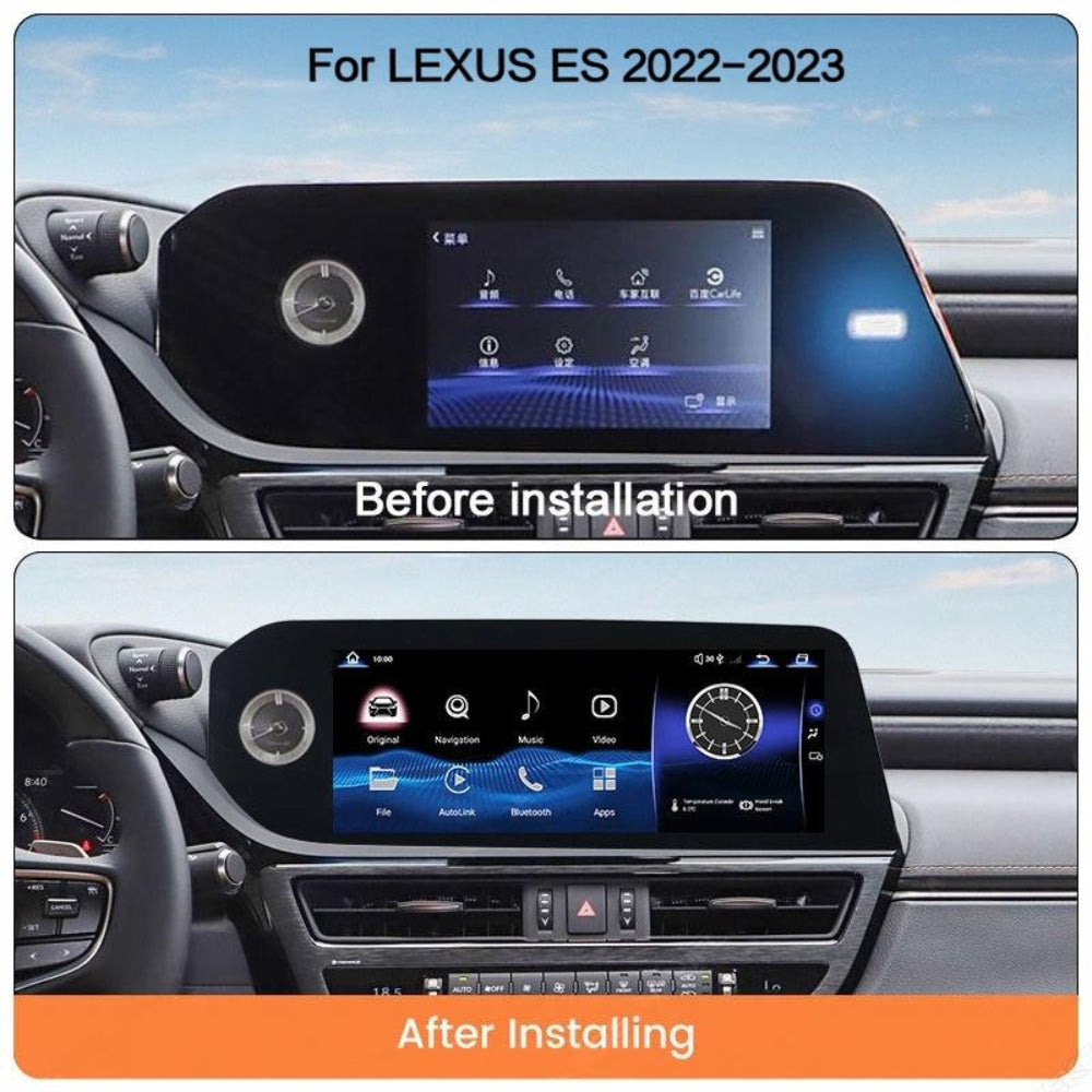 12.3'' For Lexus ES 2022-2023 Android Screen Infotainment Navigation System Car Multimedia Touch Screen Head Unit Car Radio GPS Dual System