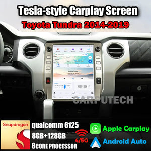12.1" Qualcomm For Toyota Tundra 2014-2021 Car Radio Stereo Carplay Upgrade Tesla Style Screen Android Auto GPS Navigation Multimedia Player Carputech