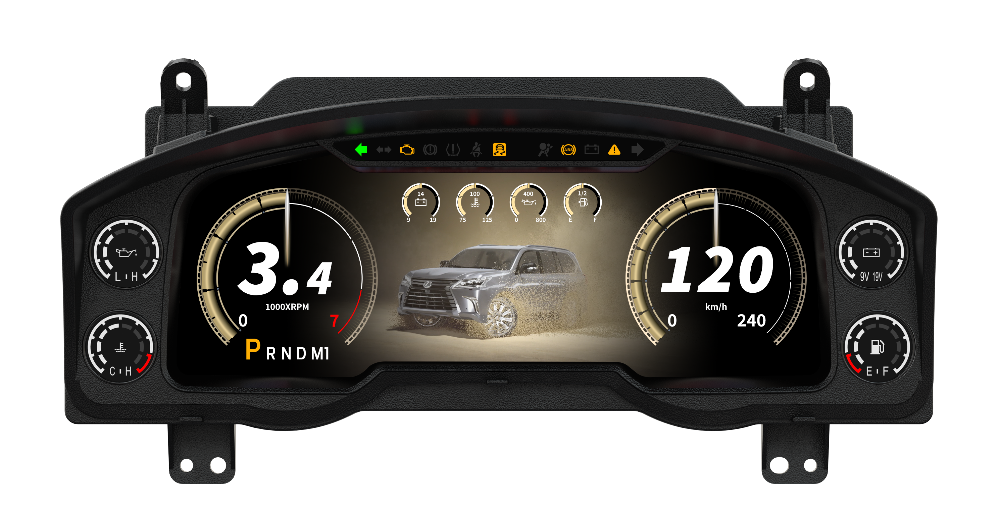 For Lexus LX570 2016-2021 Carplay LCD Digital Dashboard Cluster Car Panel Speedometer Virtual Cockpit