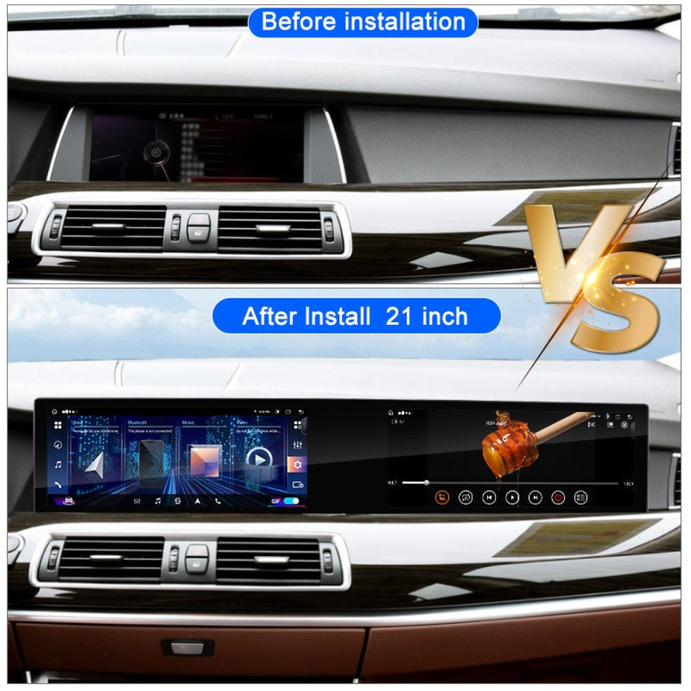 21'' For BMW 5 Series GT F07 2010-2017 CIC NBT System Android Dual Screen Infotainment Navigation System Car Multimedia Head Unit Car Radio GPS