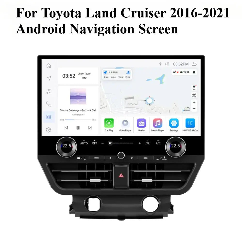 19.8" For Toyota Land Cruiser LC200 2008-2015 Android Navigation Screen Car Radio Multimedia Player Qualcomm Octa-core 360° Panoramic All-in-One Unit Carputech