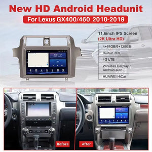 11.6 inch For Lexus GX400/460 2010-2019 Car Radio Multimedia Player Wireless CarPlay Android Auto Upgrade Android Touch Screen Carputech