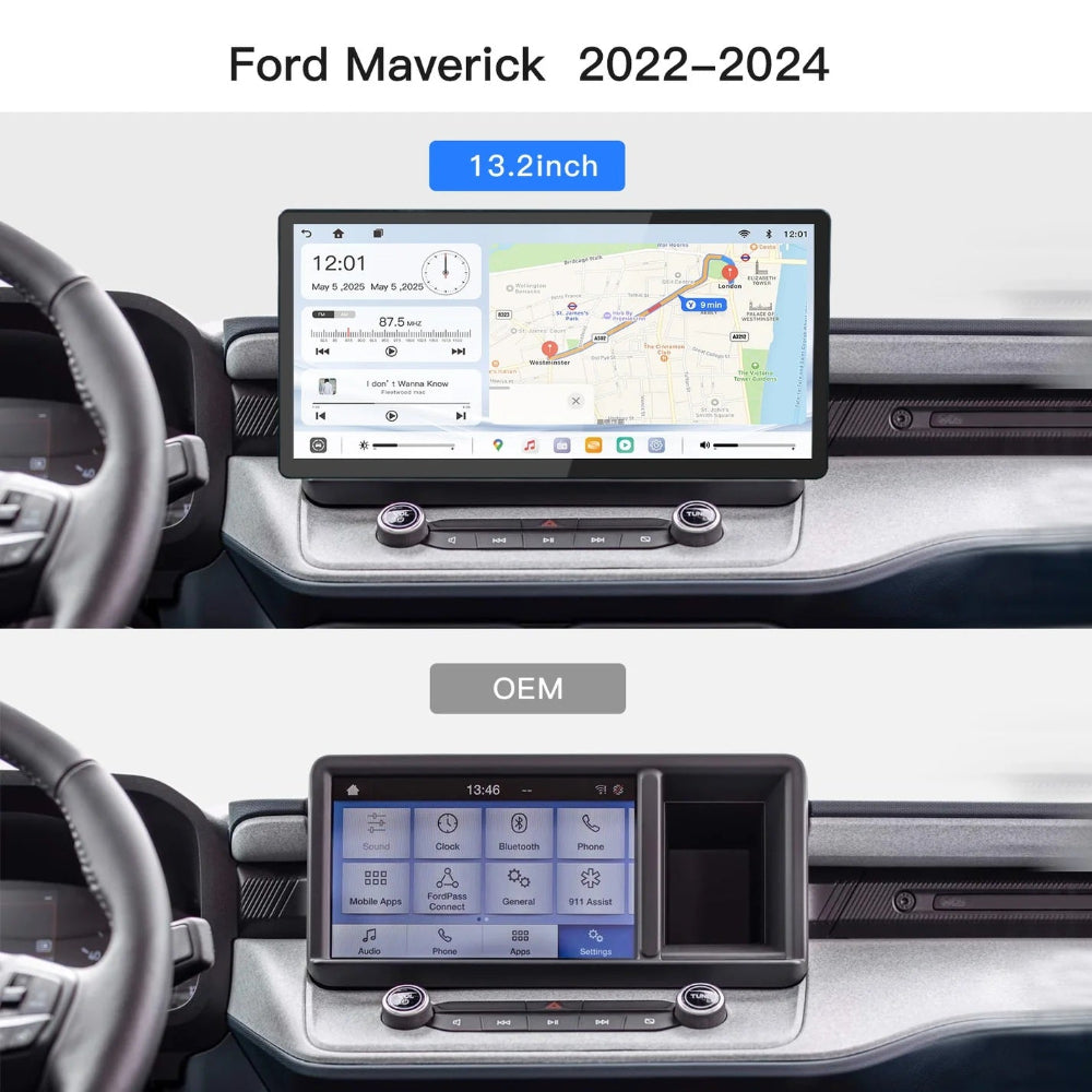13.2" for Ford Maverick 2022 - 2024 Retains Sync3 Android Infotainment Navigation System Car Multimedia Touch Screen Head Unit Car Radio