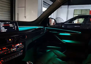 64 Colors Ambient Lighting for BMW X5 X6 F15 F16 2014-2018 Interior Lights LED Door Speaker Cover Accessories Carputech