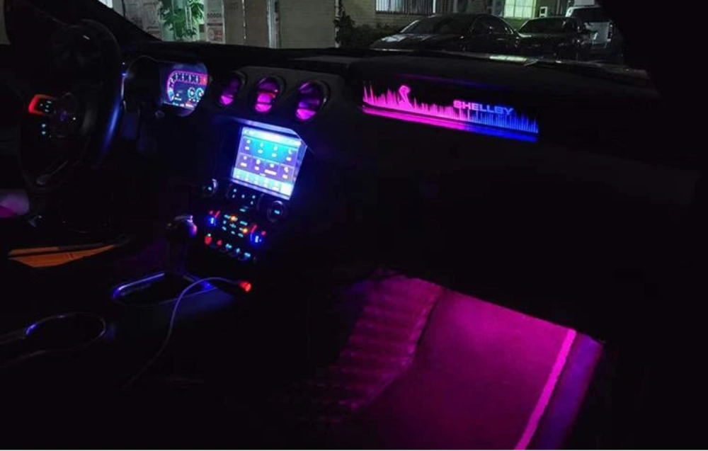Upgrade Symphony LED Car Interior Ambient Lighting for Ford Mustang 2015-2023 Decoration Accessories
