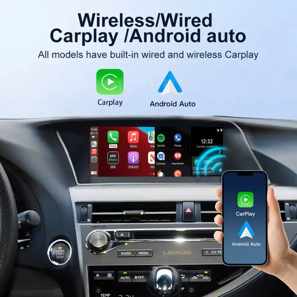 10.25" Android14.0 For Lexus RX RX270 RX350 RX450 2009-2014 Android Navigation Screen Car Radio Multimedia Player Carputech