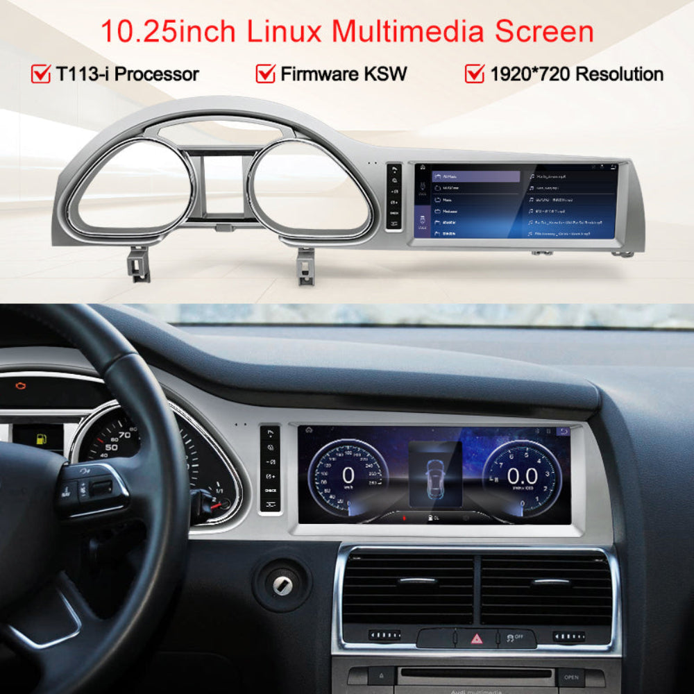 10.25 inch For Audi Q7 2005-2015 MMI 2G 3G Linux Infotainment Navigation System Car Multimedia Touch Screen Head Unit Car Radio GPS