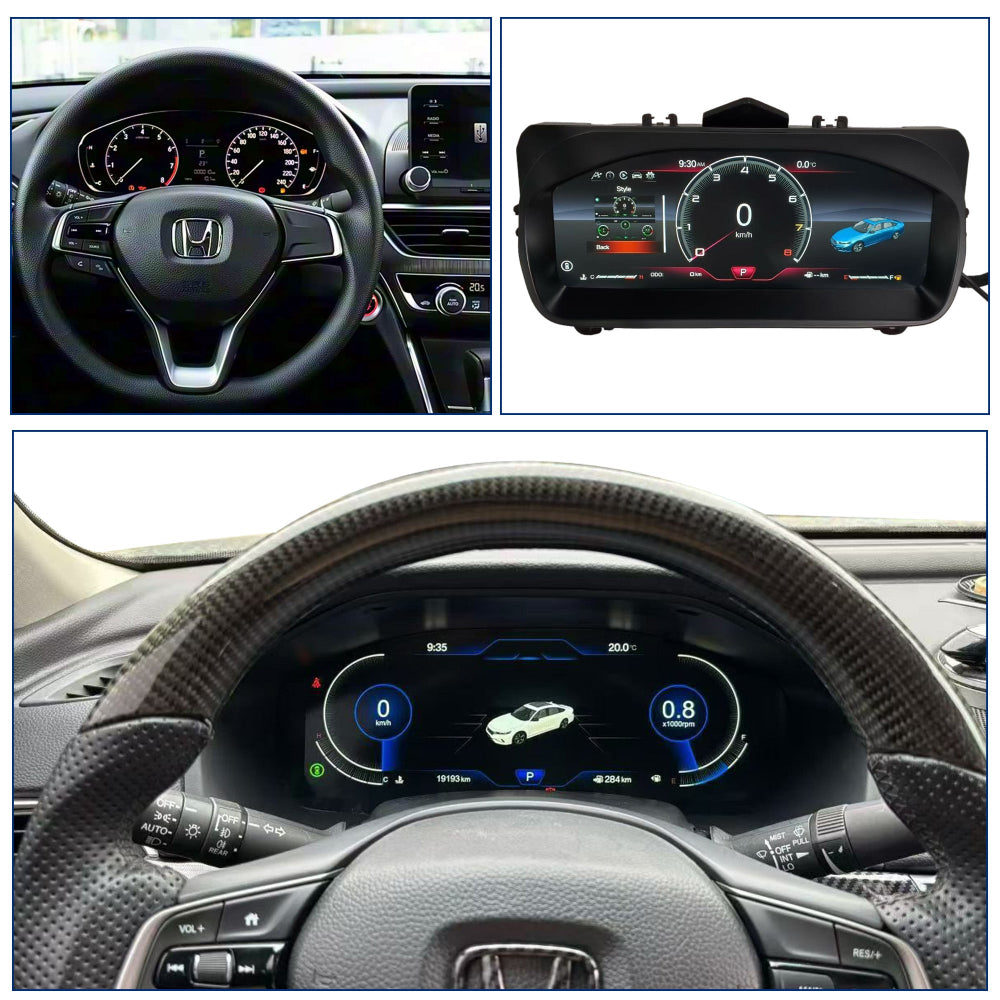 For Honda Accord 2018-2023 LCD Digital Dashboard Cluster Car Panel Speedometer Virtual Cockpit Carplay