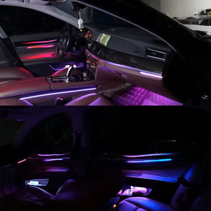 For BMW 7 Series 2008-2015 256 Color Symphony LED Car Interior Ambient Lighting Atmosphere Strip Accessories Upgrade Carputech
