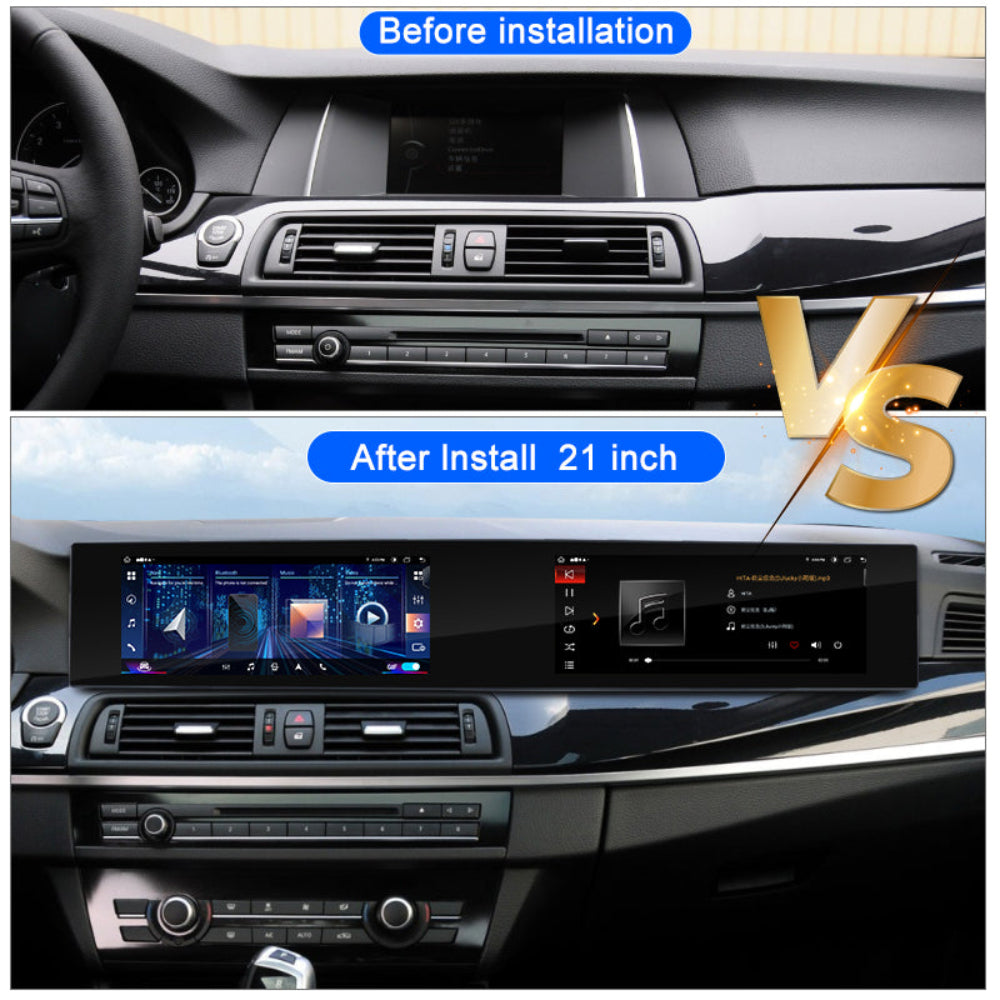 21'' For BMW 5 Series F10 F11 2011-2017 CIC NBT System Android Dual Screen Infotainment Navigation System Car Multimedia Head Unit Car Radio GPS