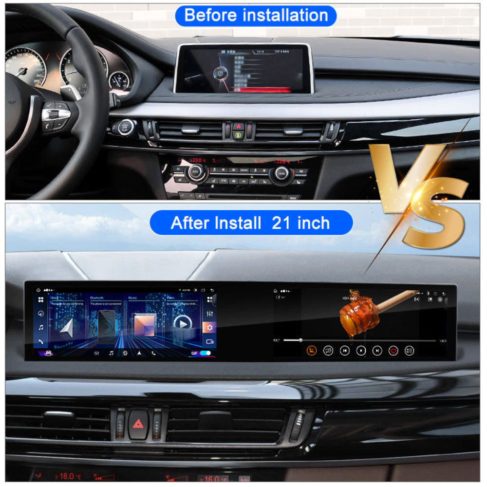 21'' For BMW X5 F15 X6 F16 2014-2018 NBT EVO Android Dual Screen Infotainment Navigation System Car Multimedia Head Unit Car Radio GPS