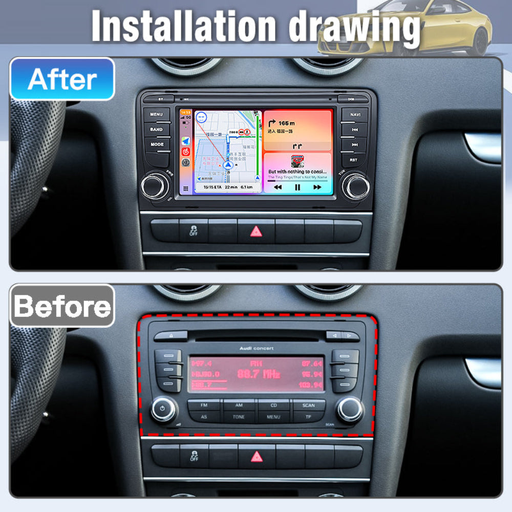 7 inch For Audi A3 8P S3 RS3 2003-2012 Linux Infotainment Navigation System Car Multimedia Touch Screen Head Unit Car Radio GPS