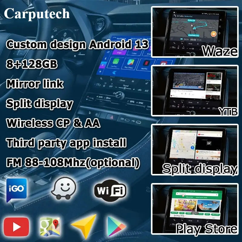 Lexus LBX 2023 to present Android13 base Navigation Video Interface box Apple CarPlay & Android Auto Upgrade Module Carputech