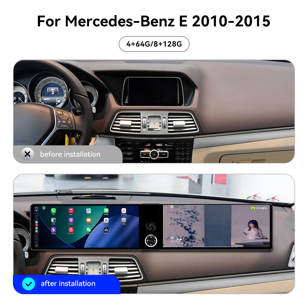 24.6'' For Mercedes Benz E Class 2009-2015 Android Dual Screen Infotainment Navigation System Car Multimedia Head Unit Car Radio GPS