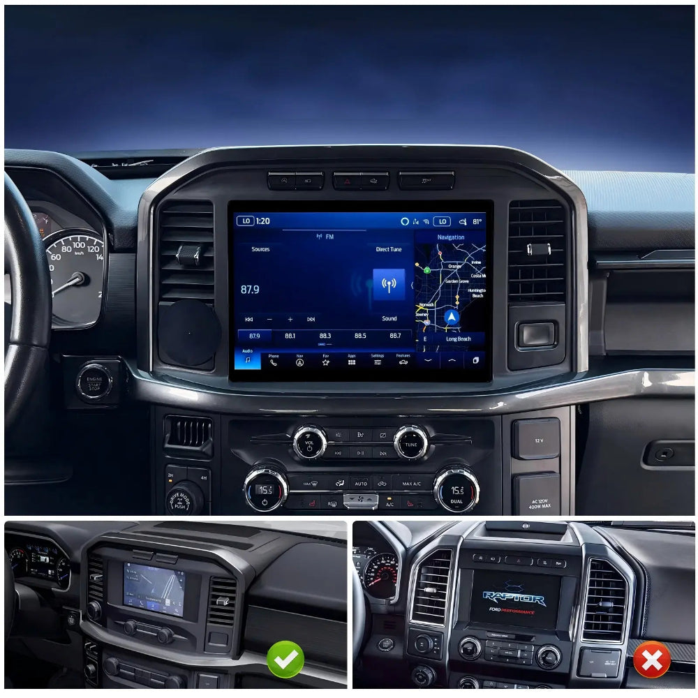 For Ford F250 / F350 / F450 2021–2026 Sync4 Upgrade 8'' to 13.2'' Screen OEM-Style Replacement Retains Factory System Android Infotainment Navigation System Car Multimedia Touch Screen Head Unit Car Radio