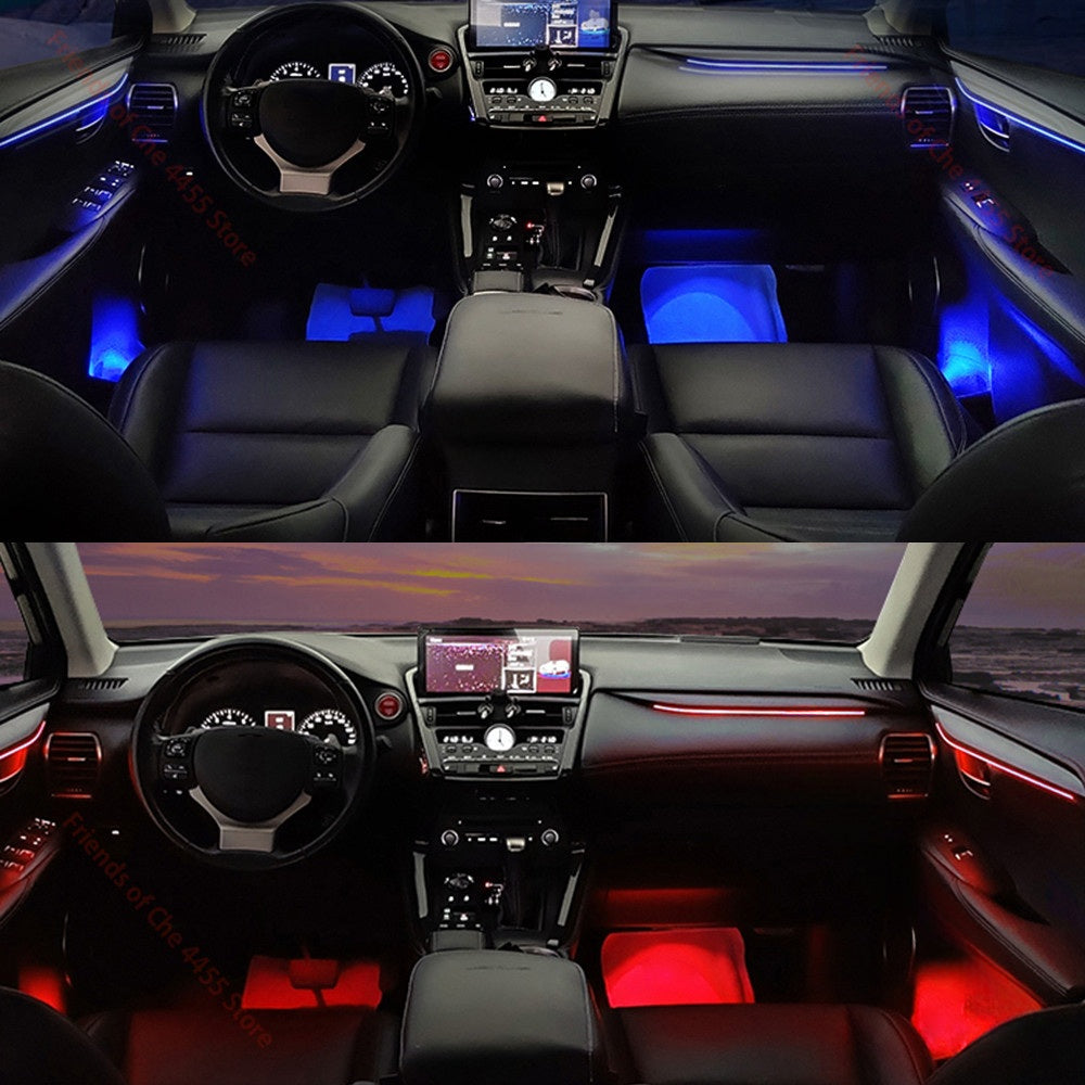 Upgrade 256 Colors Symphony Led Car Interior Ambient Lighting for Lexus NX 2015-2021 Atmosphere Strip Accessories Carputech