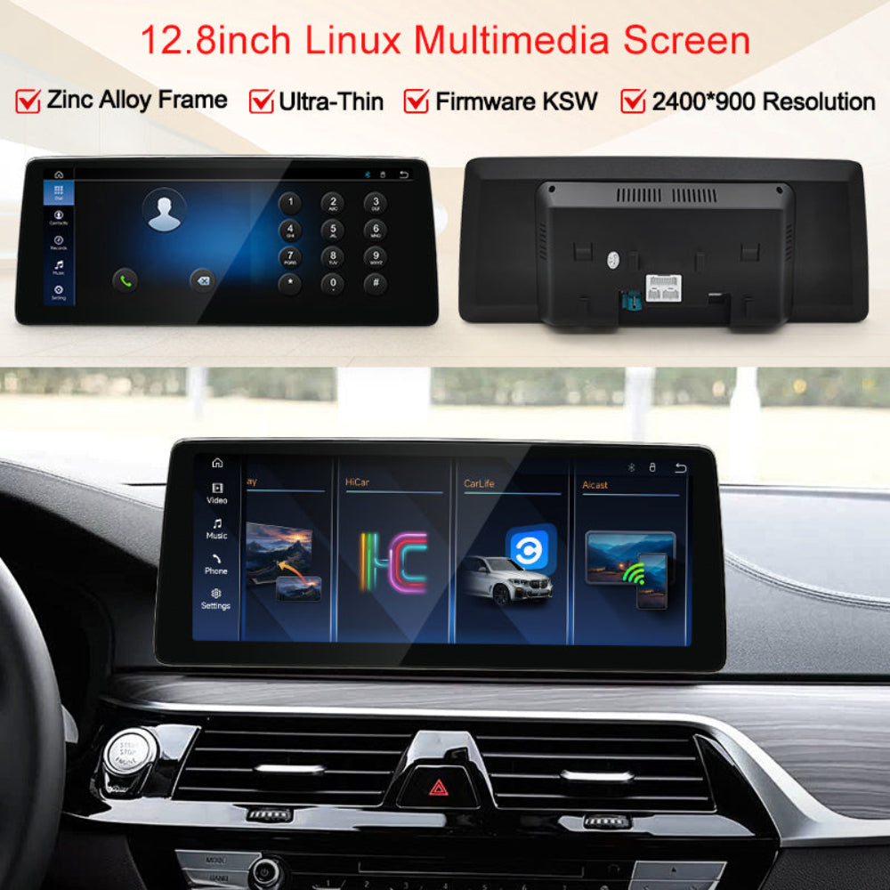 12.8 inch For BMW 5 Series G30 G32 2018 - 2019 EVO Linux Infotainment Navigation System Car Multimedia Touch Screen Head Unit Car Radio GPS