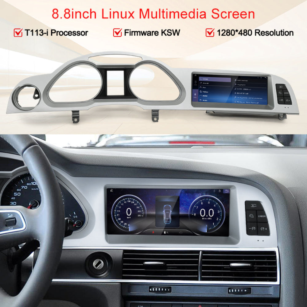 8.8 inch For Audi A6 C6 2005-2011 MMI 2G 3G Linux Infotainment Navigation System Car Multimedia Touch Screen Head Unit Car Radio GPS
