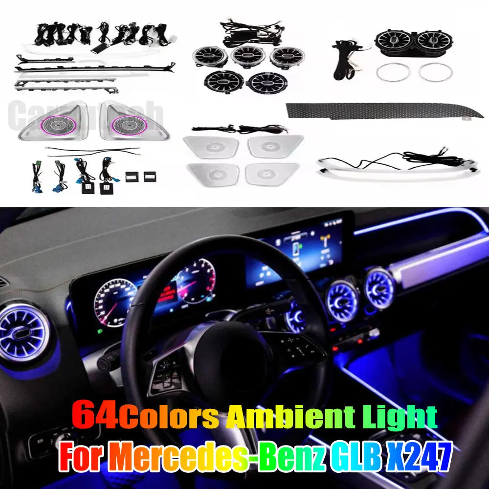 Ambient Lighting Kit for Mercedes Benz GLB X247 2020-2025 Upgraded Interior Accessories Auto Lighting Systems Carputech
