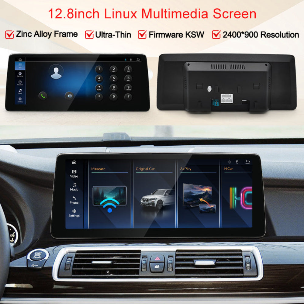 12.8 inch For BMW 5 Series F07 GT 2010-2018 CIC NBT Linux Infotainment Navigation System Car Multimedia Touch Screen Head Unit Car Radio GPS