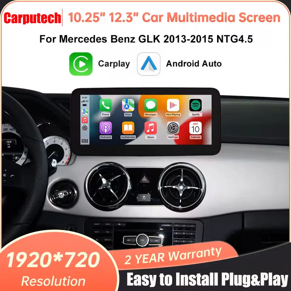 For Mercedes Benz GLK 2013-2015 Linux Car Radio Multimedia Touch Screen Head Unit Wireless Apple CarPlay Android Auto - Carputech