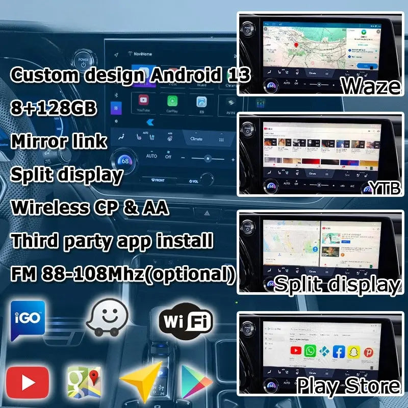 Lexus TX TX550h+ TX350 TX500h Android13 base Navigation Video Interface box Apple CarPlay & Android Auto Upgrade Module Carputech
