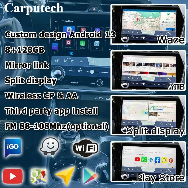 Lexus RZ Android13 base Navigation Video Interface box Apple CarPlay & Android Auto Upgrade Module Carputech
