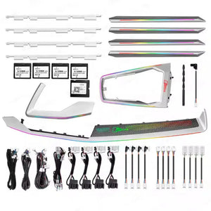 Upgrade Symphony 256 colors Led Car Interior Ambient Lighting Decoration for Audi A3 2021-2024 Carbon Fiber Pattern Trim Accessories Carputech