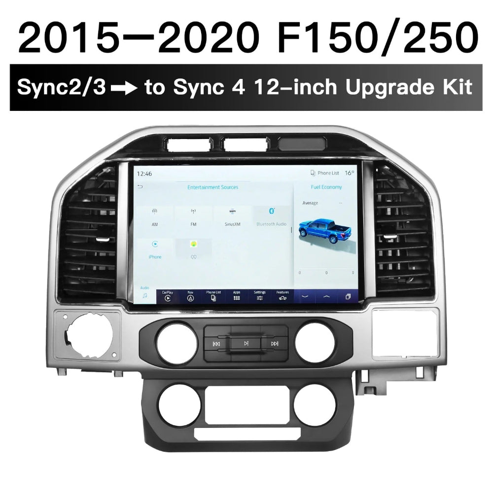 For Ford F150 F250 2015-2020 Sync2 / Sync3 Upgrade to Sync4 8″ to 12″ OEM-Style Screen Upgrade kits Infotainment Navigation System Car Multimedia Touch Screen Head Unit Car Radio
