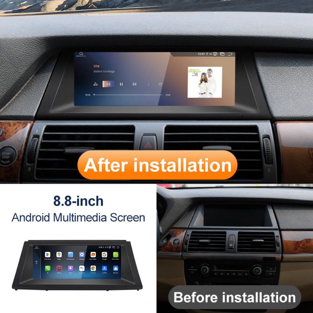 8.8'' For BMW X5 X6 E70 E71 CCC CIC System Android Screen Infotainment Navigation System Car Multimedia Touch Screen Head Unit Car Radio GPS Dual System