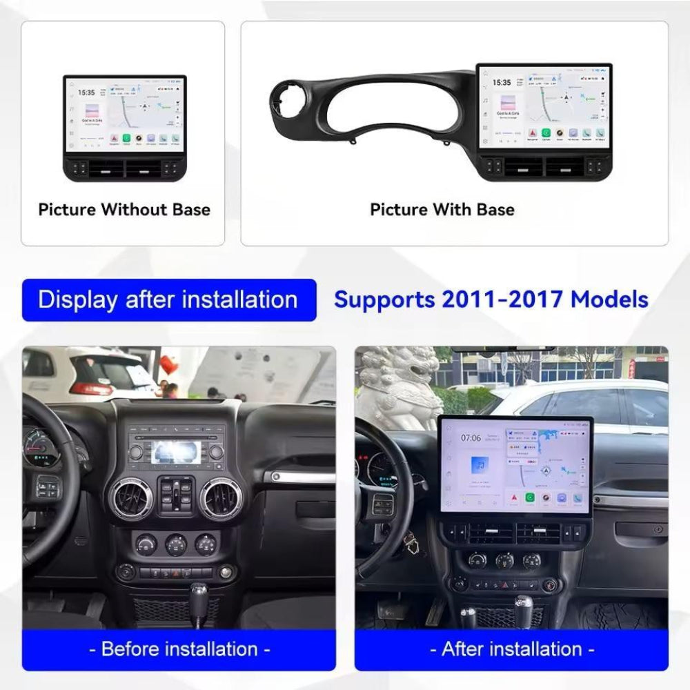 16.8'' For Jeep Wrangler 2011-2017 Infotainment Navigation System Car Multimedia Touch Screen Head Unit Android Car Radio GPS