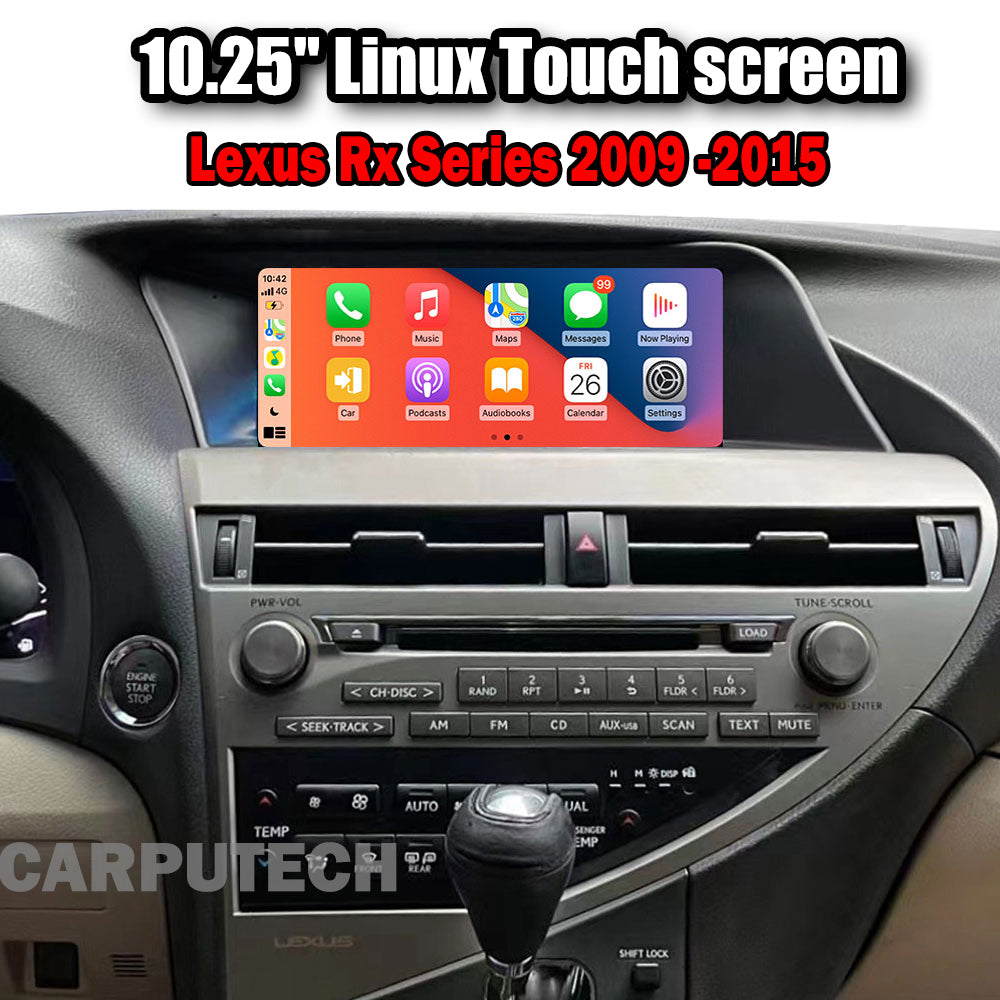 10.25 inch For Lexus RX 2009-2015 Linux Infotainment Navigation System Car Multimedia Touch Screen Head Unit Car Radio GPS