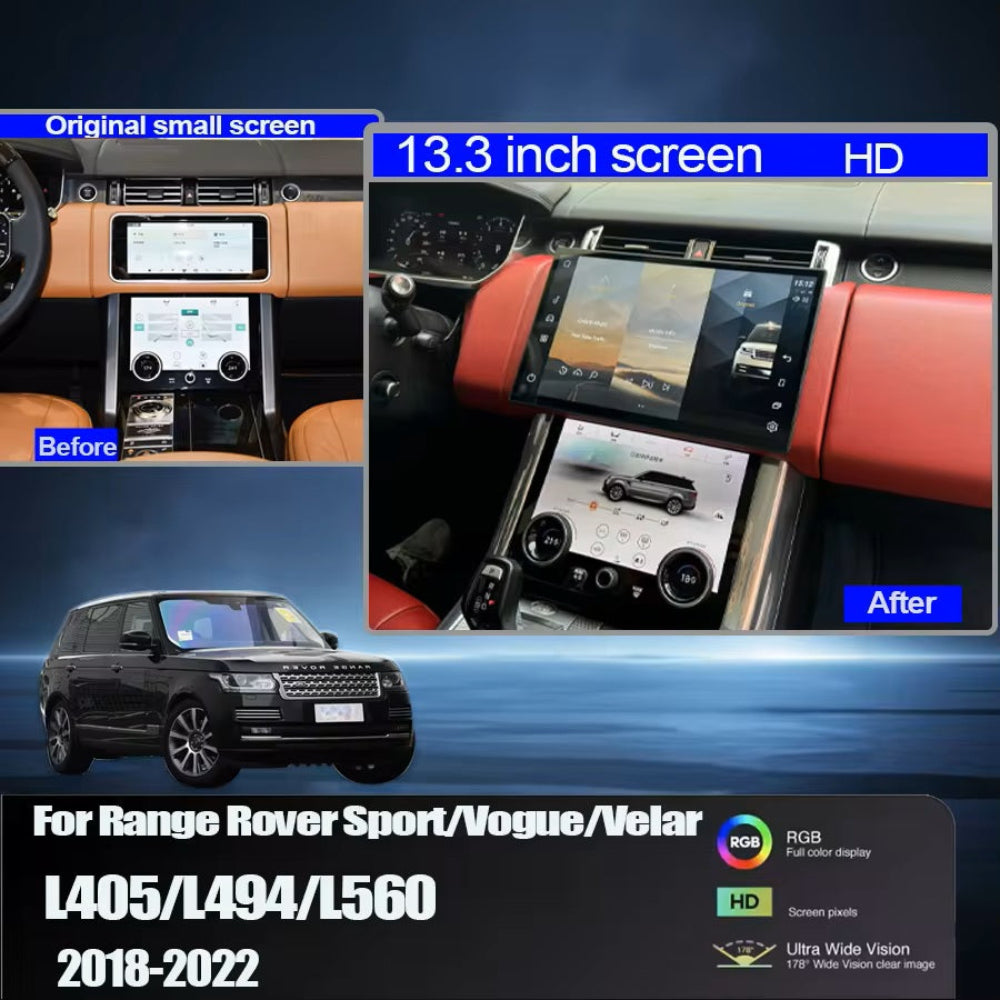 13.3'' For Range Rover Vogue / Sport 2018-2022 Android Screen Infotainment Navigation System Car Multimedia Touch Screen Head Unit Car Radio